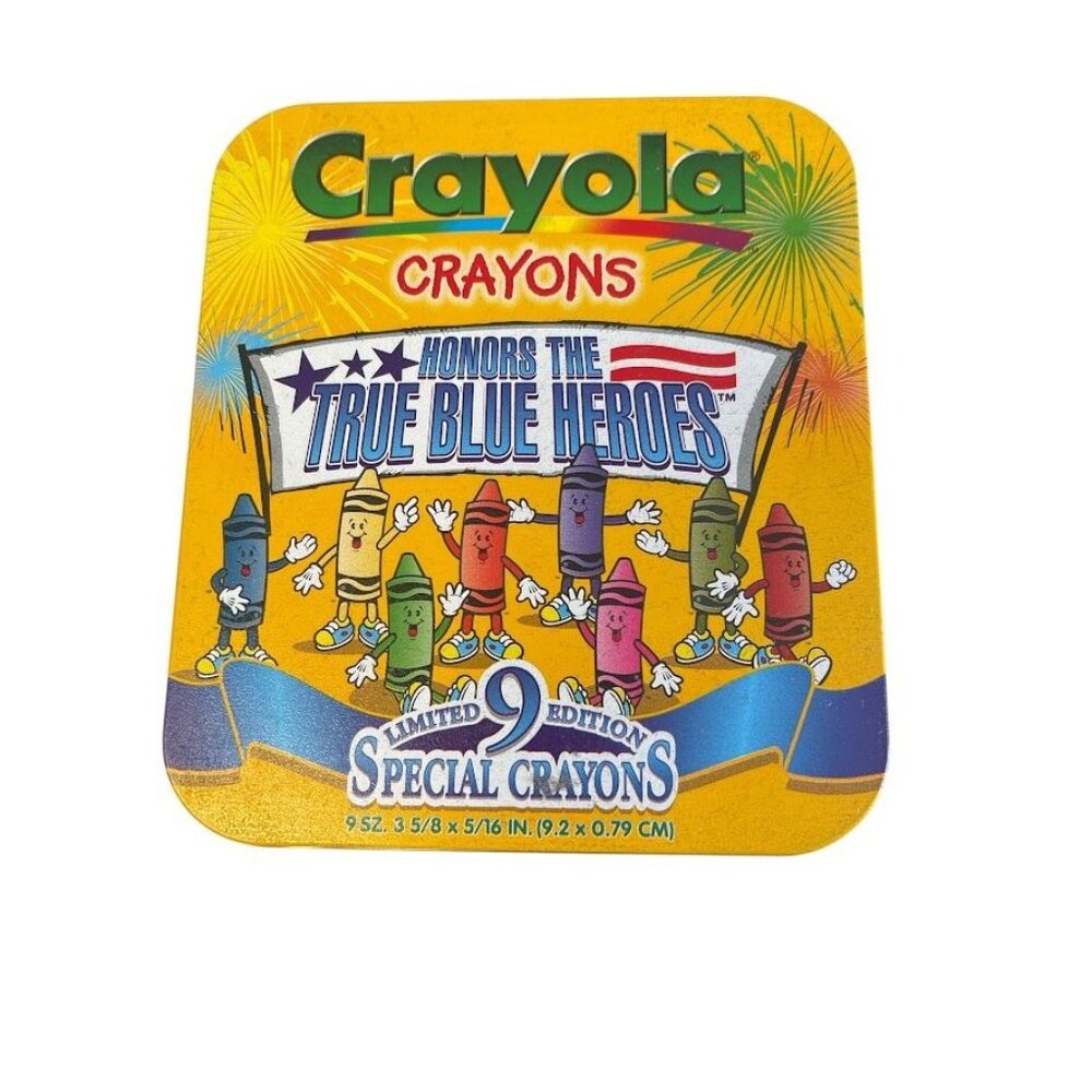 Crayola True Blue Heroes Limited Edition Crayons Tin Set